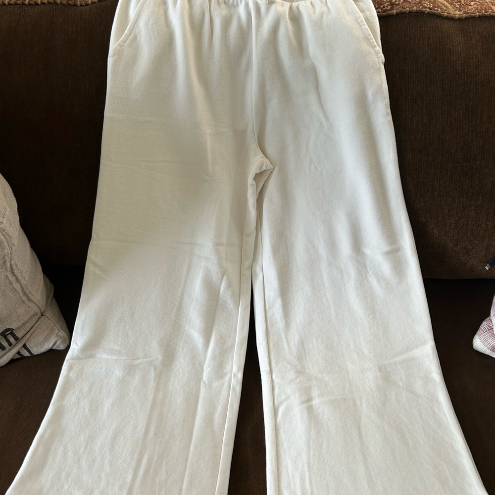 Vineyard Vines Cream Wide-Leg Lounge Pants NWT